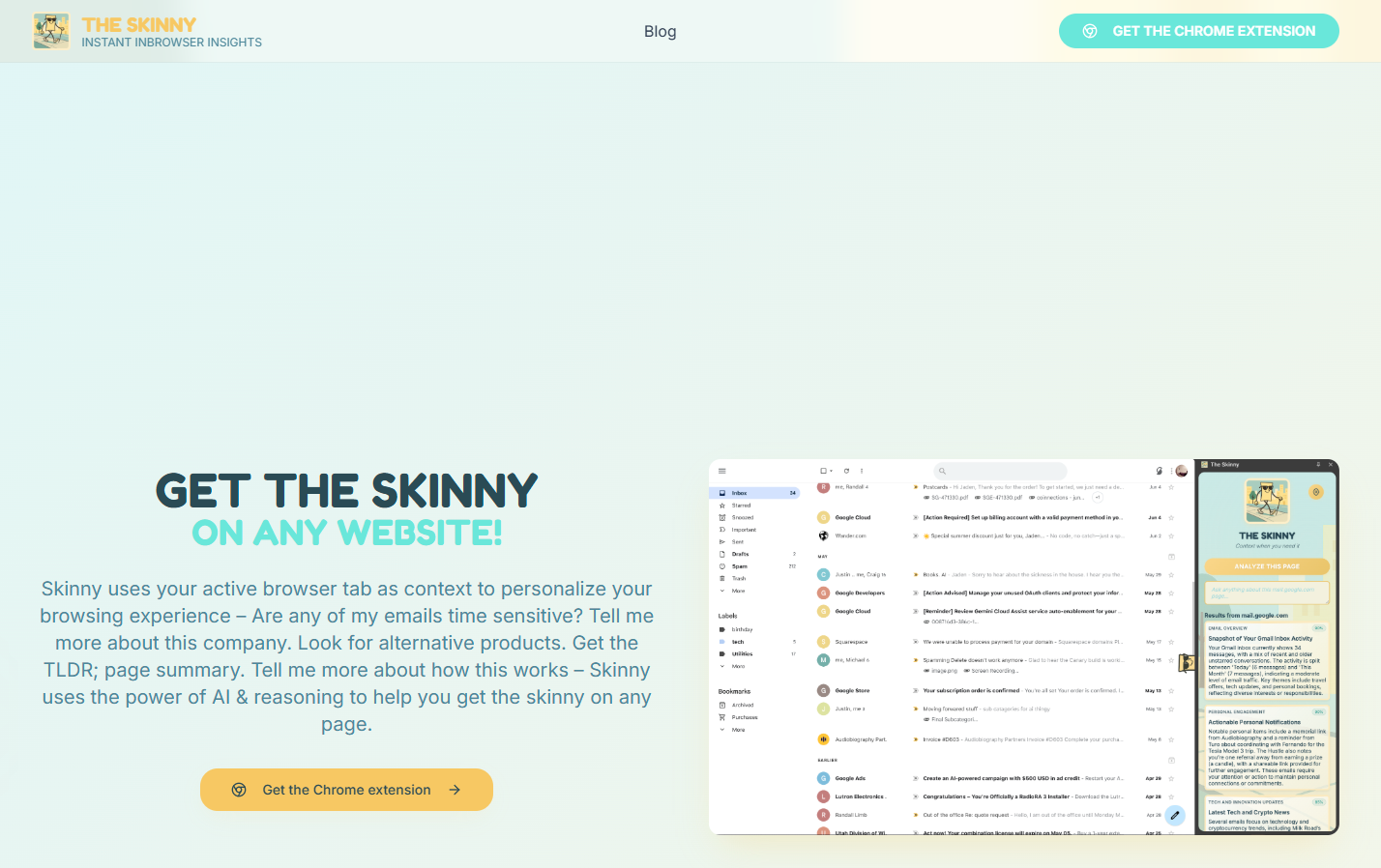 The Skinny Extension logo