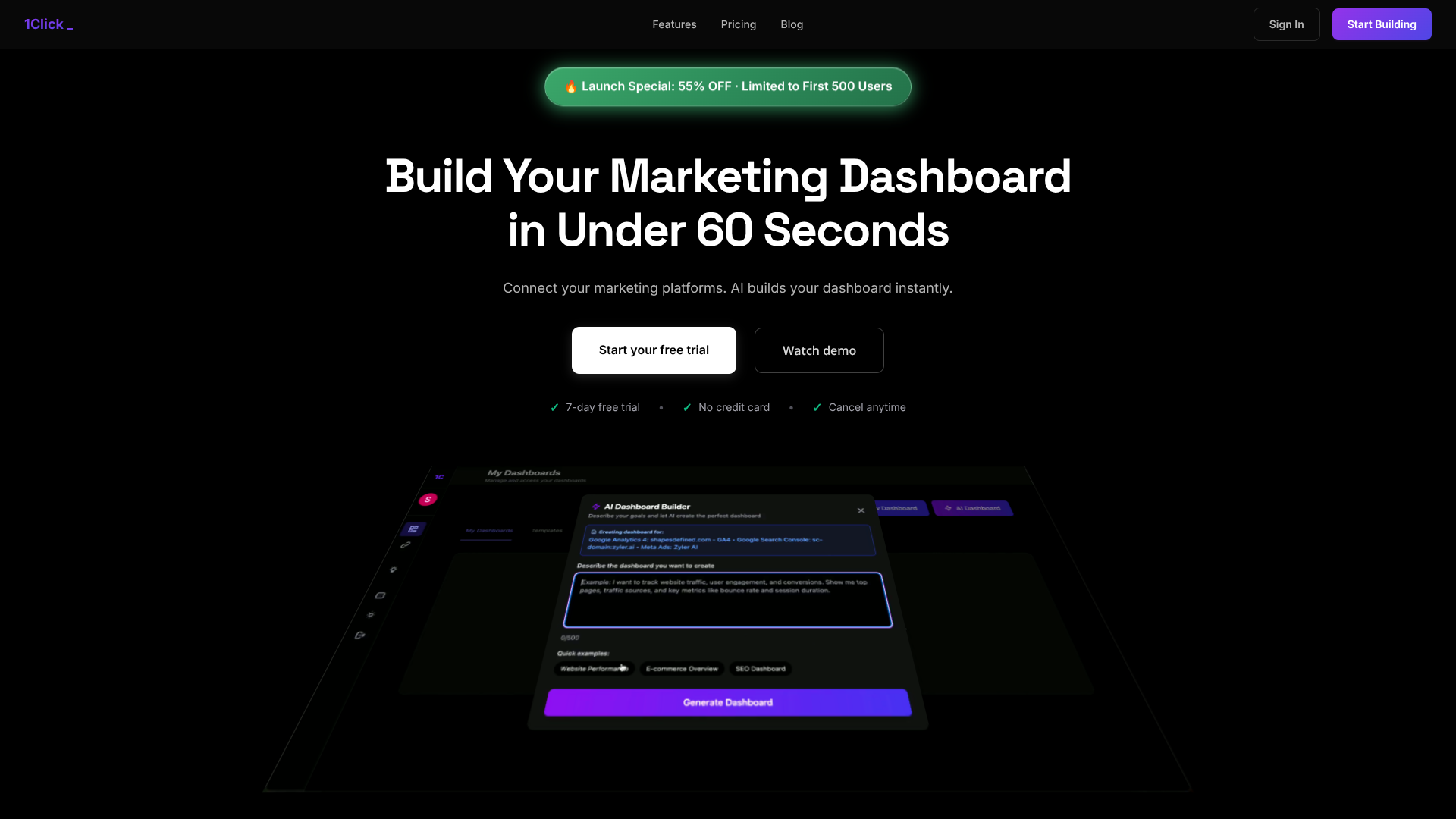 1Click Report screenshot