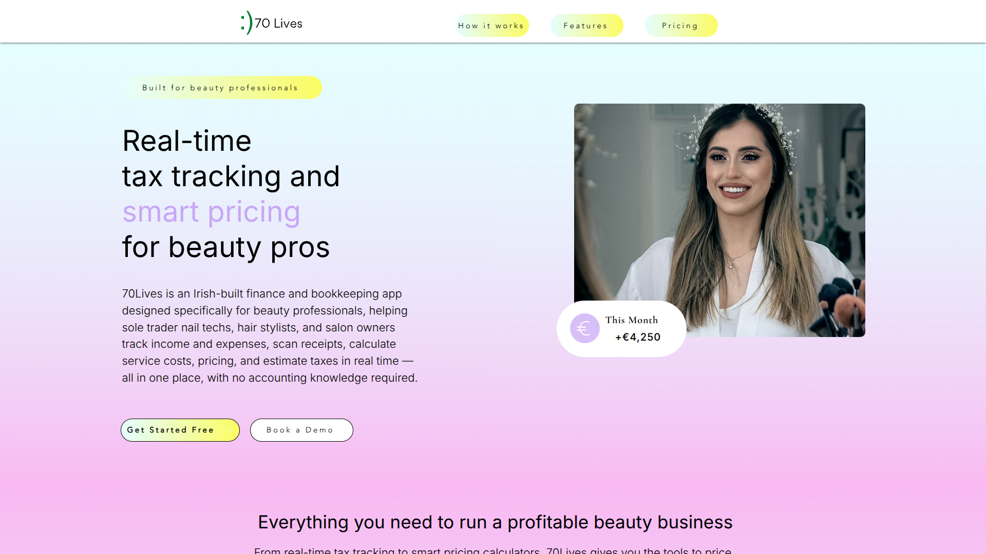 70Lives – Beauty Business App