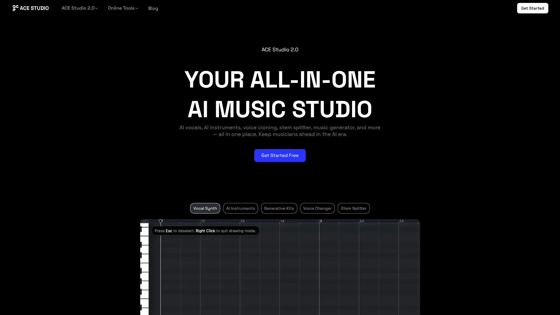 ACE Studio 2.0 screenshot