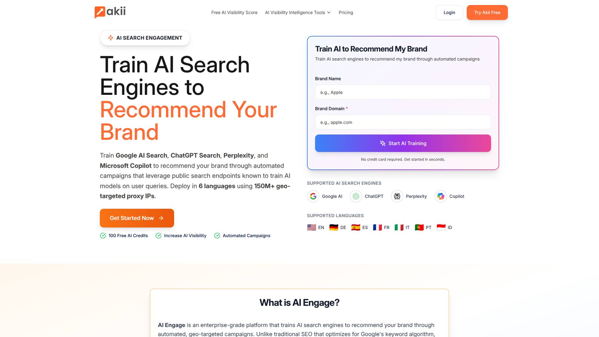 AI Engage: Train AI Search Engines logo