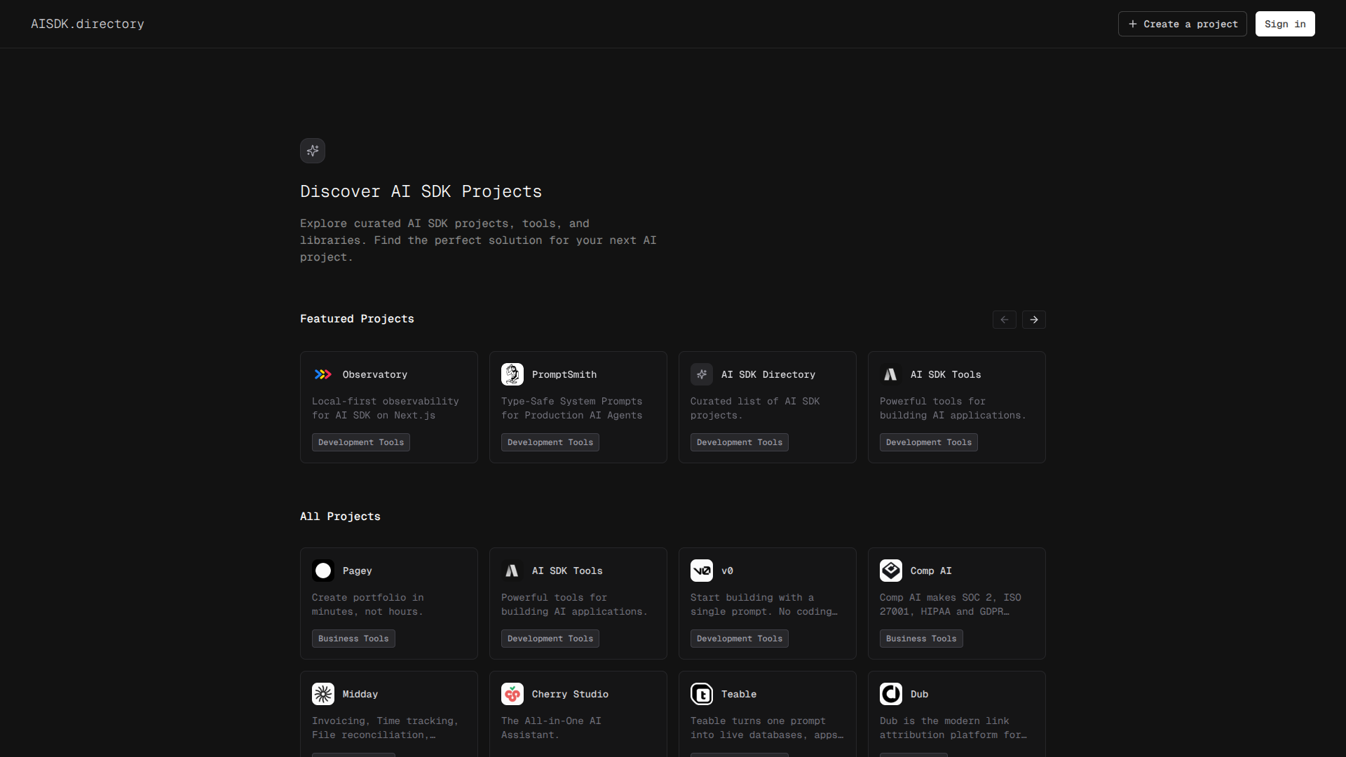 AI SDK Directory logo