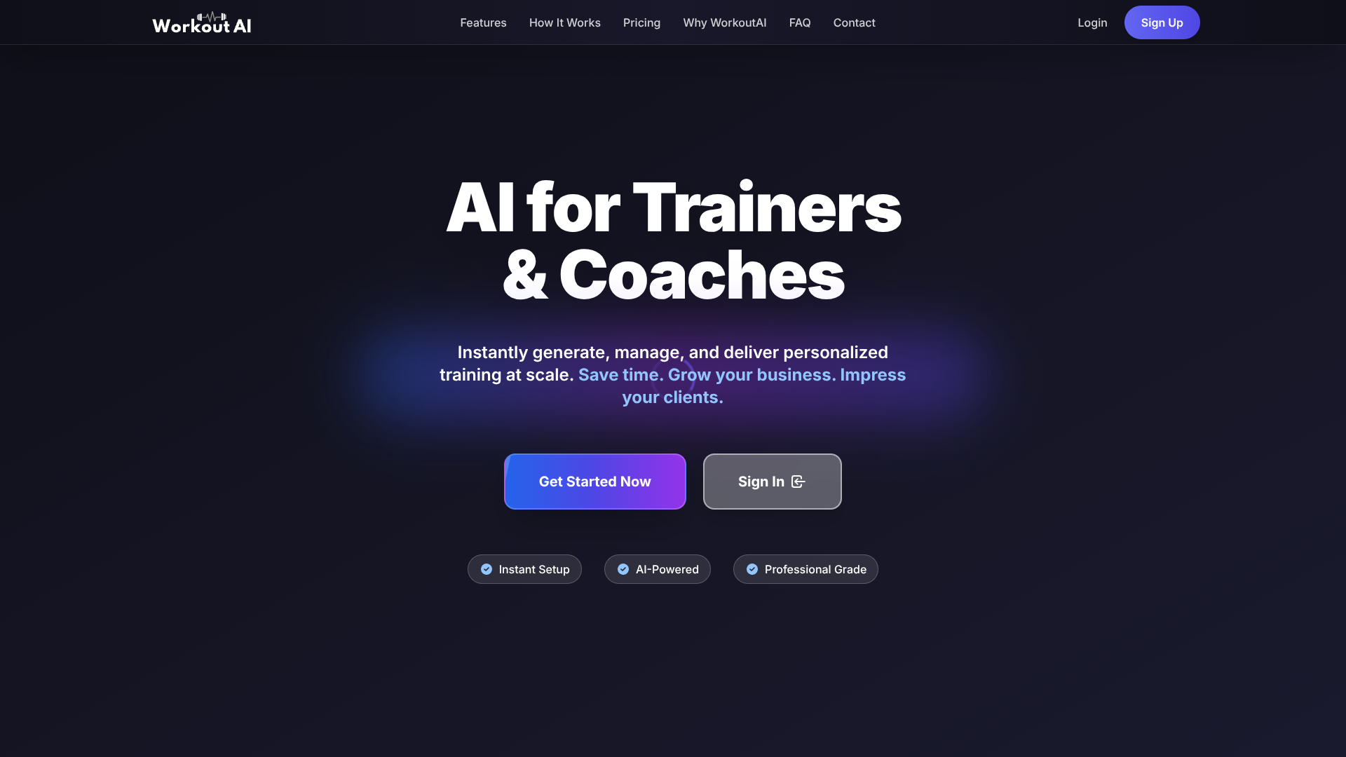 AI Workout Generator for Trainers & Gyms logo