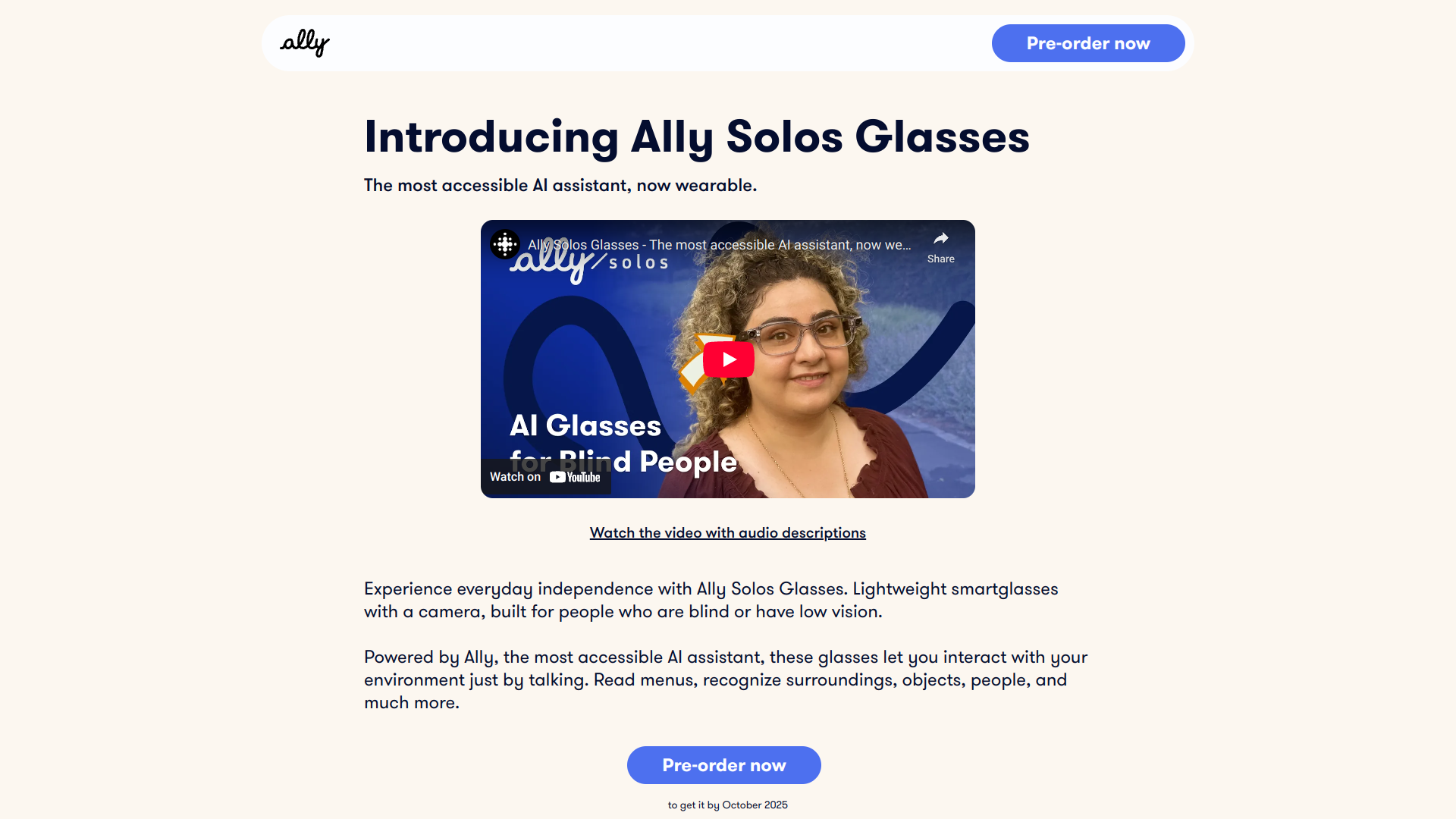 Ally Solos Glasses logo