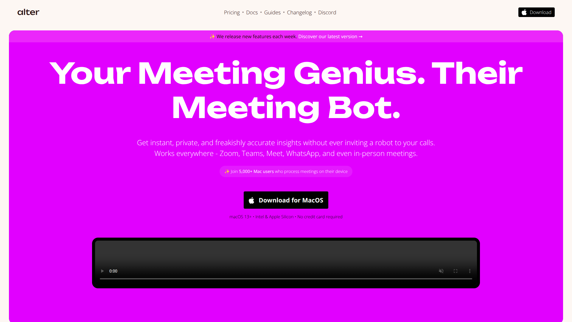 Alter for Meetings logo