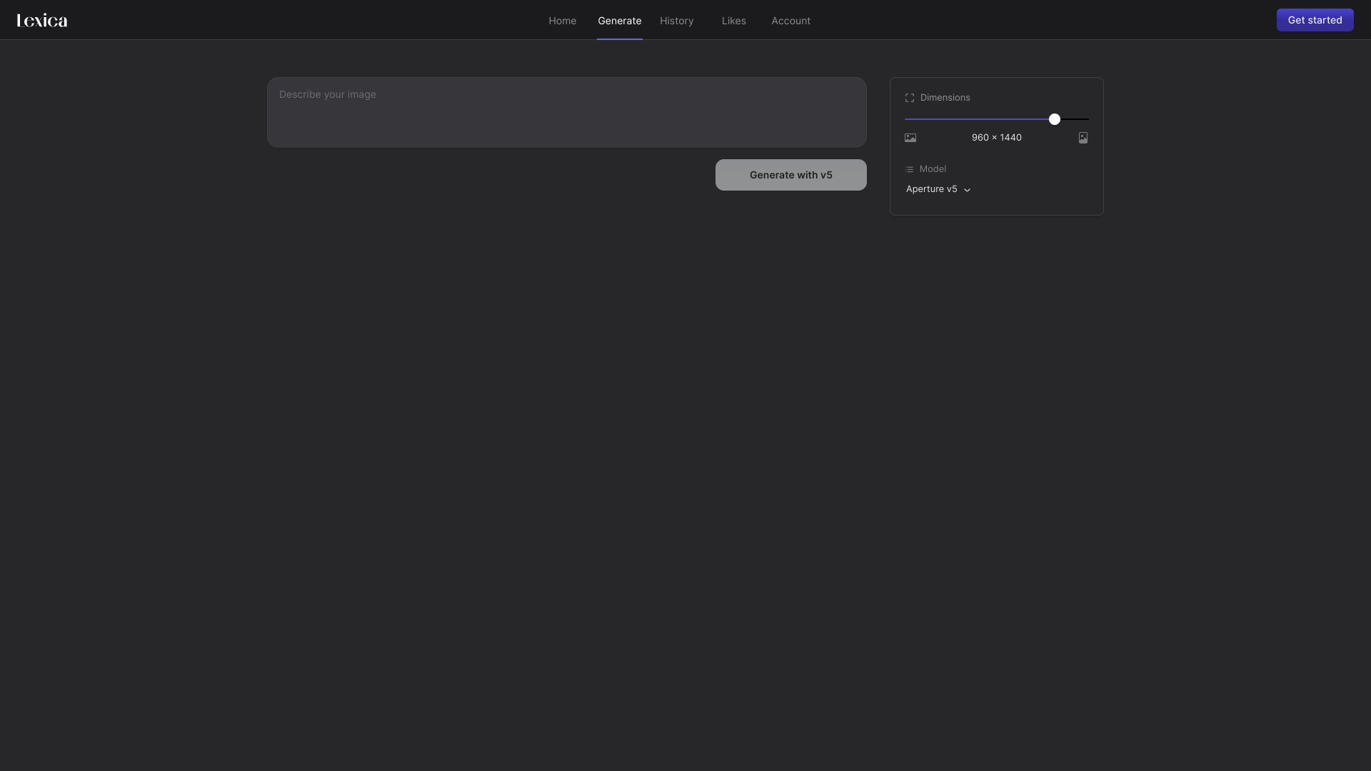 Aperture (by Lexica) screenshot
