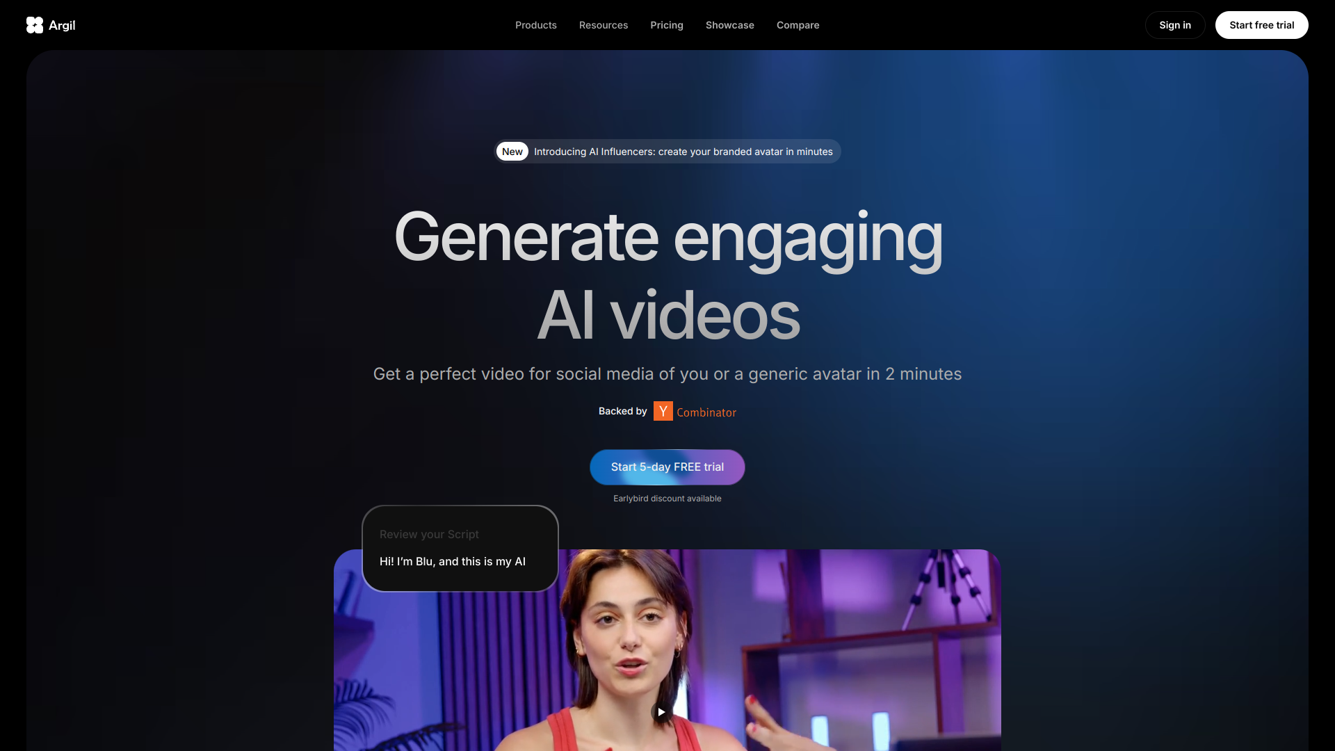 Argil AI screenshot