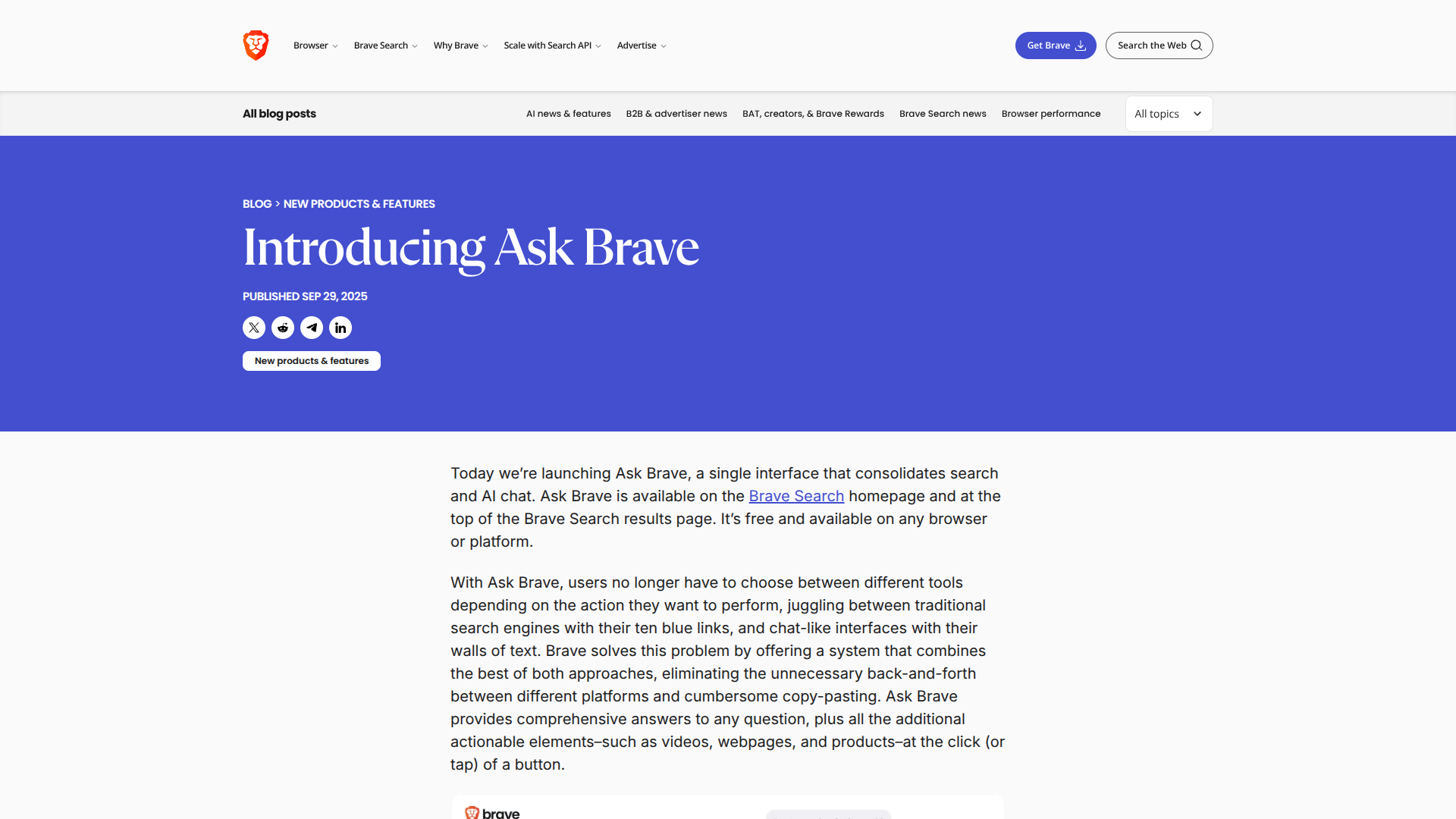 Ask Brave screenshot