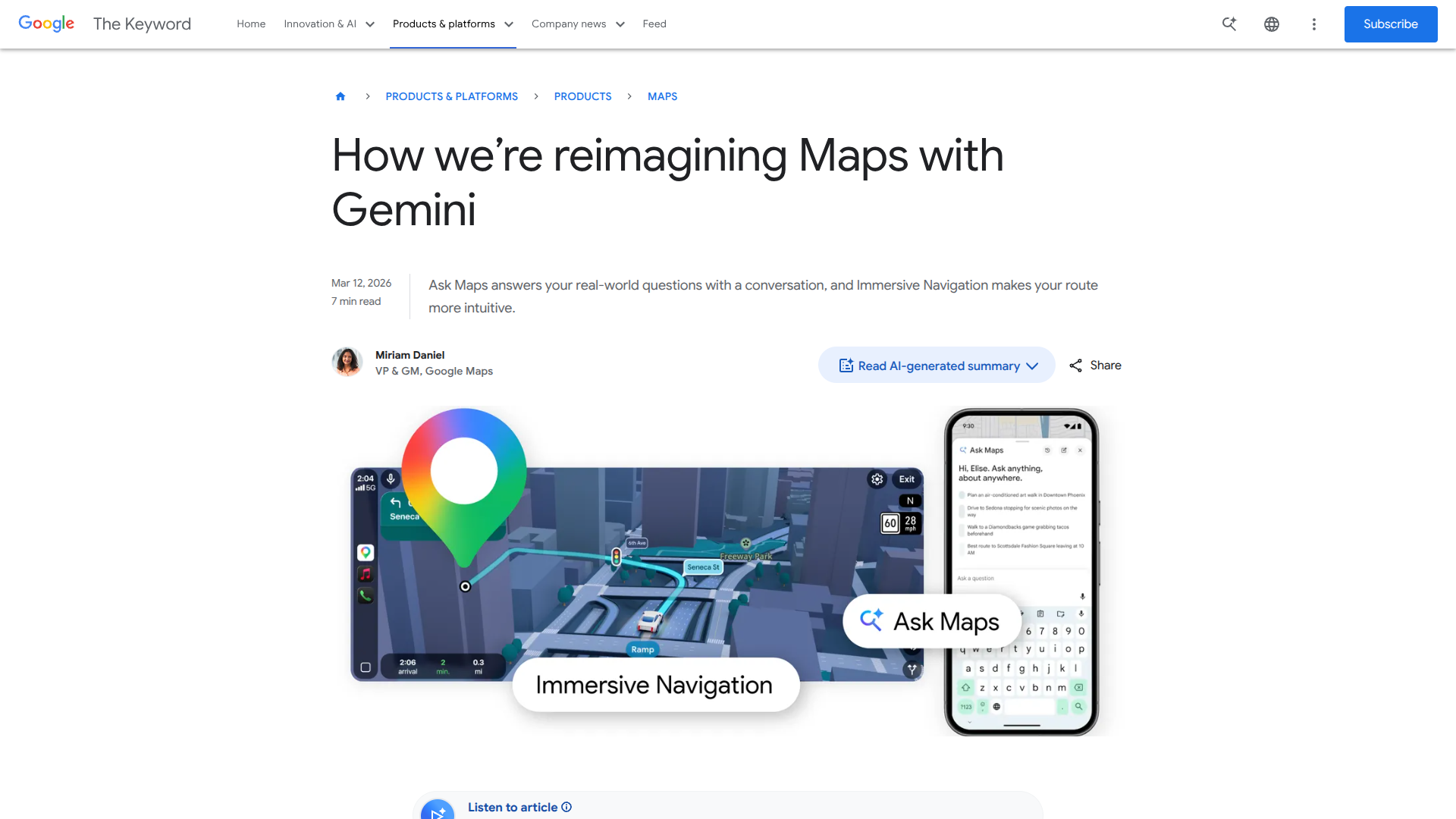 Ask Maps by Google logo