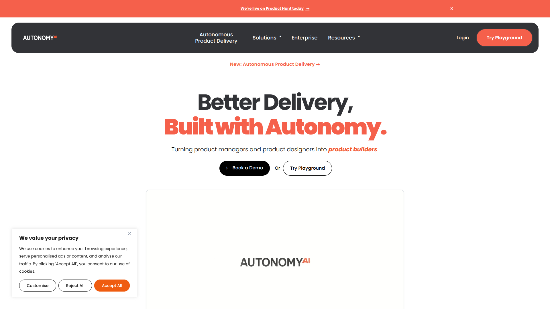 Autonomous Product Delivery screenshot