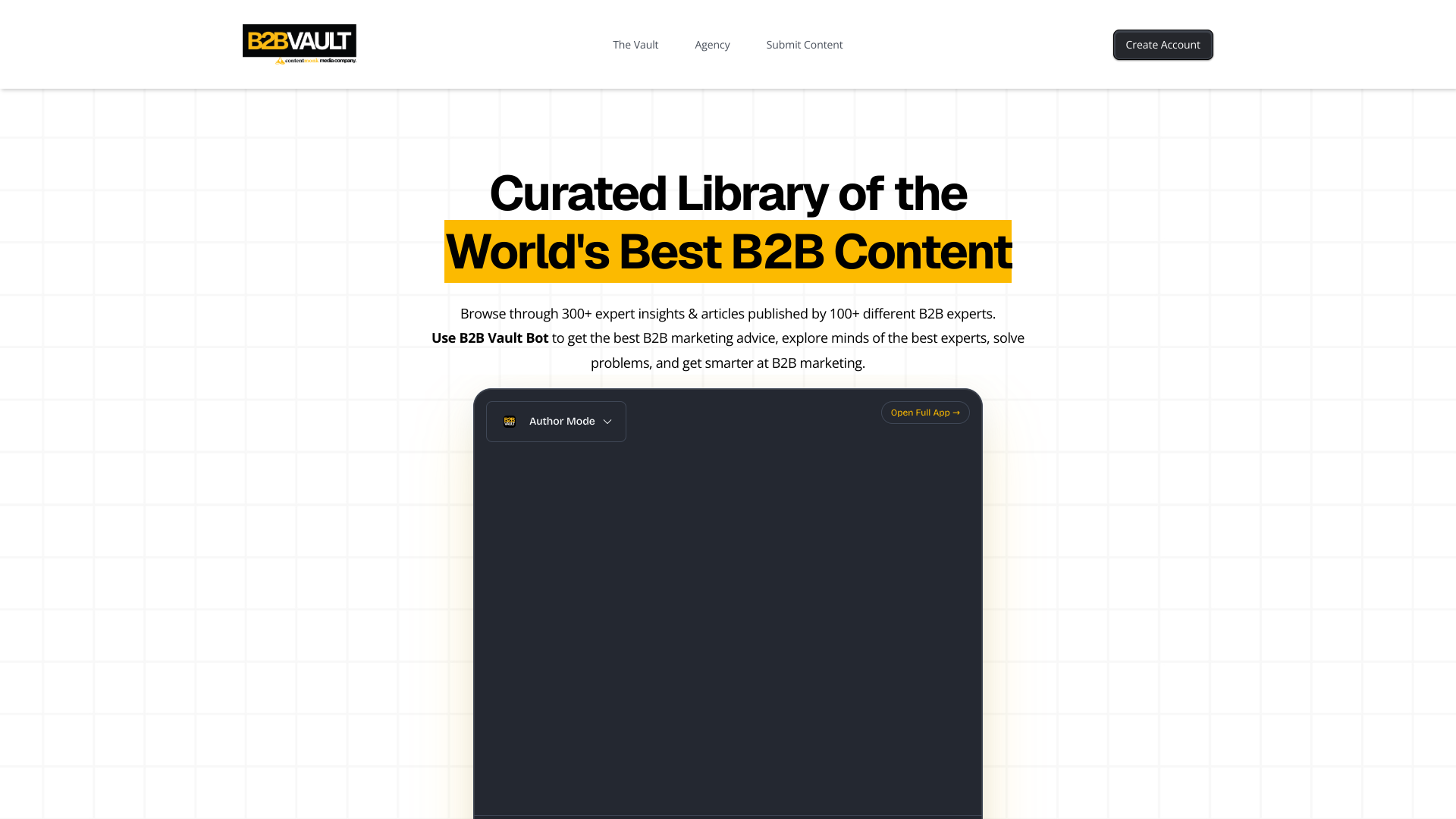 B2B Vault - Get Better At B2B Marketing logo