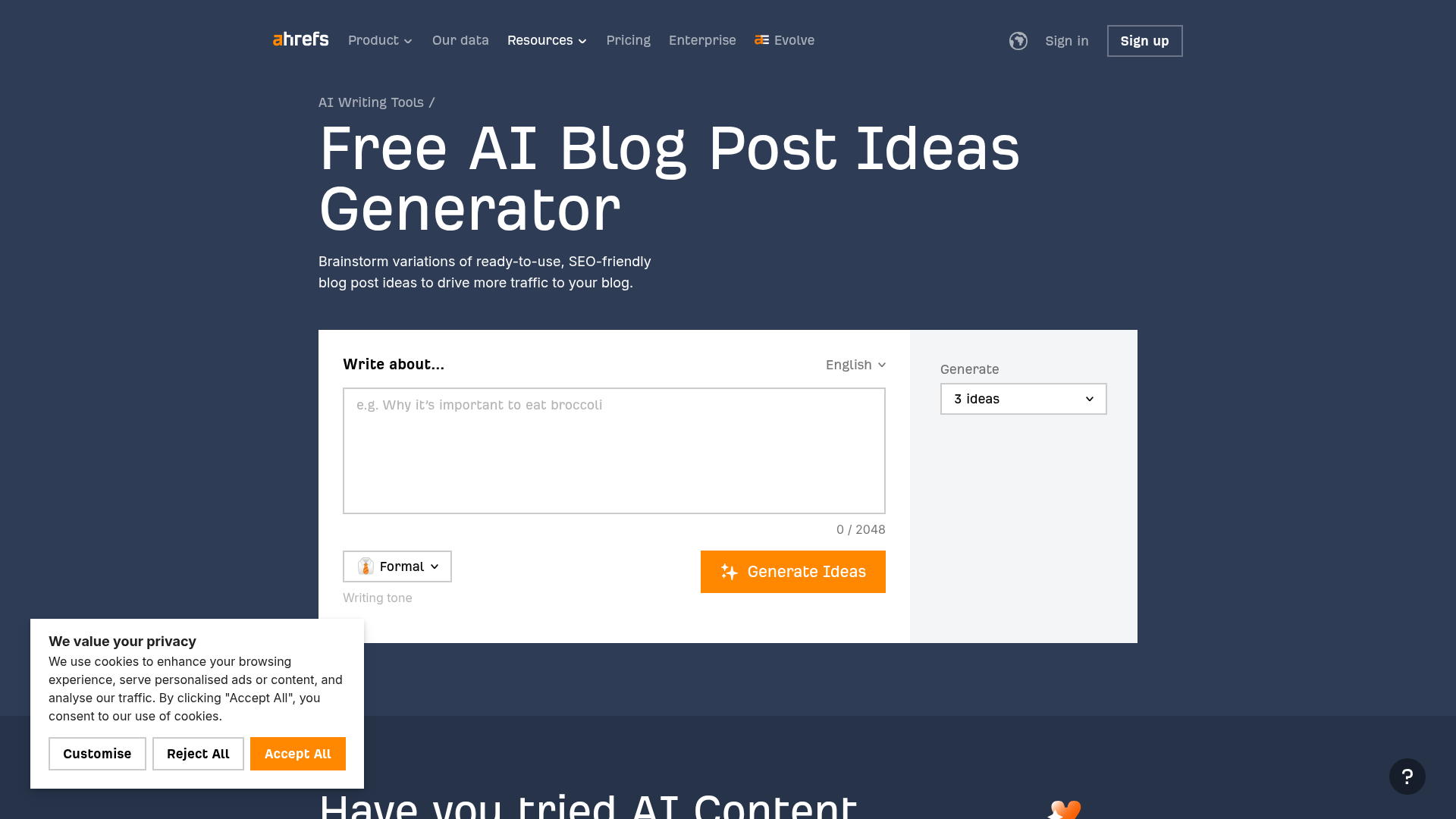 Blog Post Generator screenshot