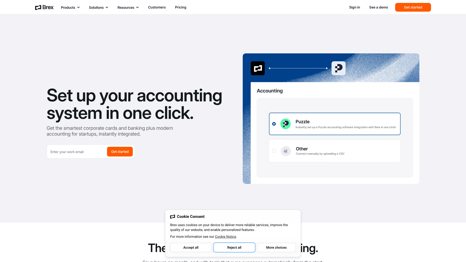 Brex 1-Click Accounting by Puzzle's API logo