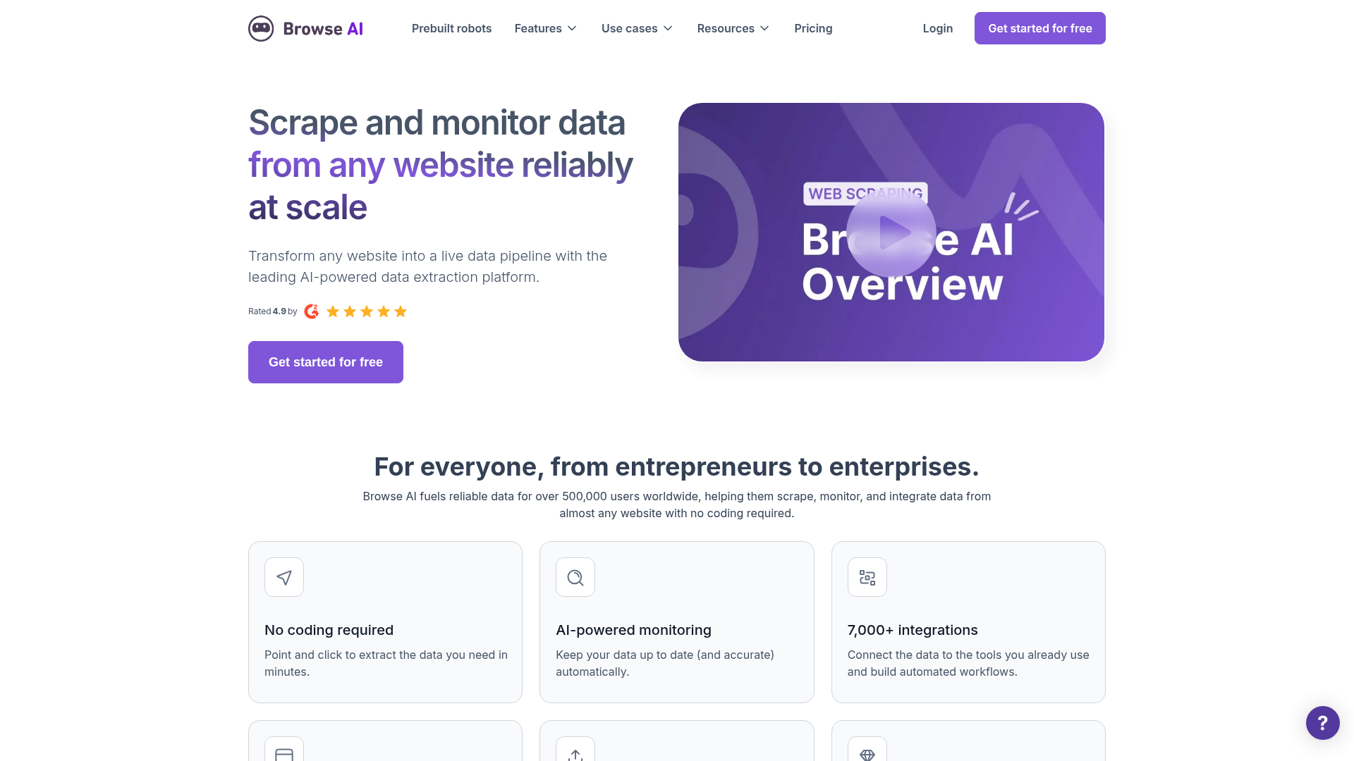 Browse AI screenshot