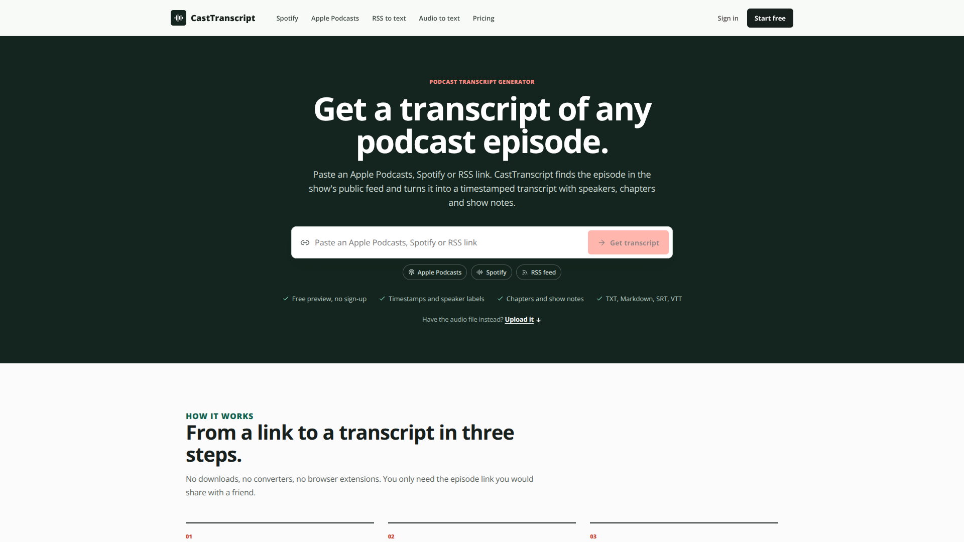 CastTranscript logo