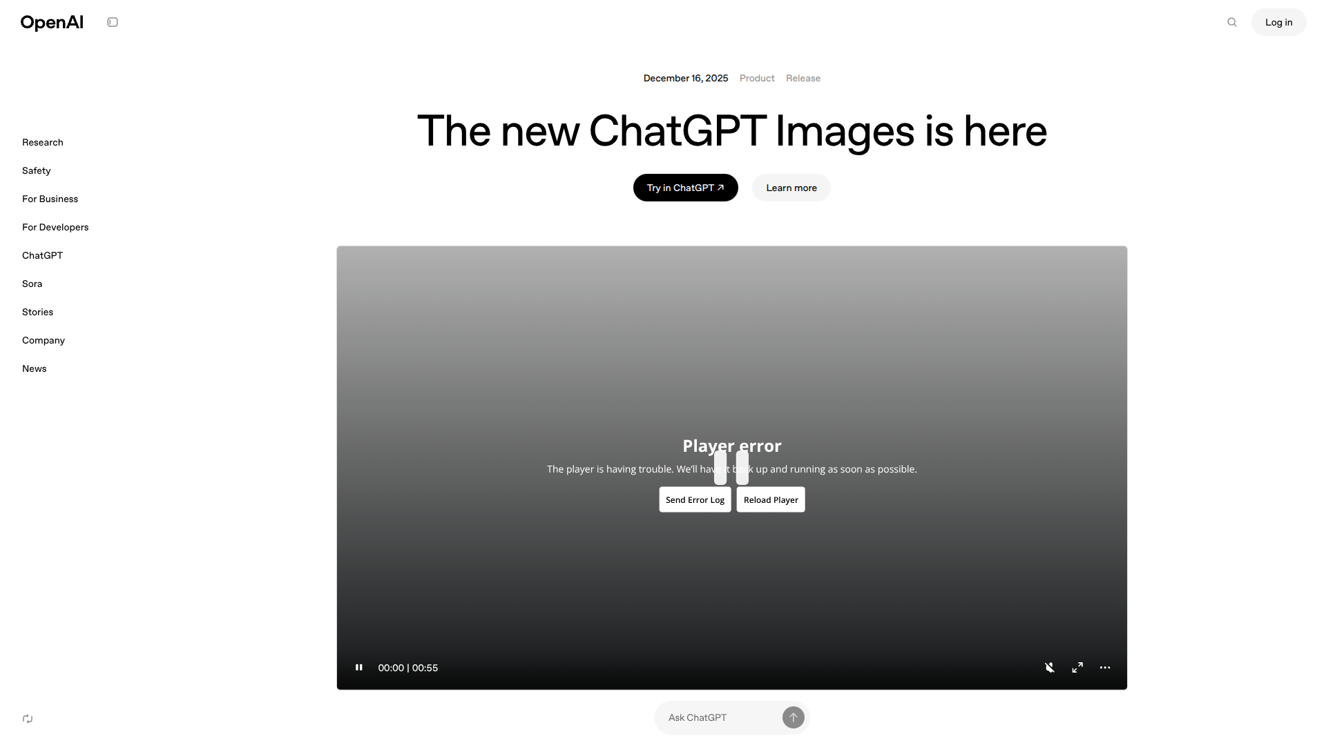 ChatGPT Images screenshot