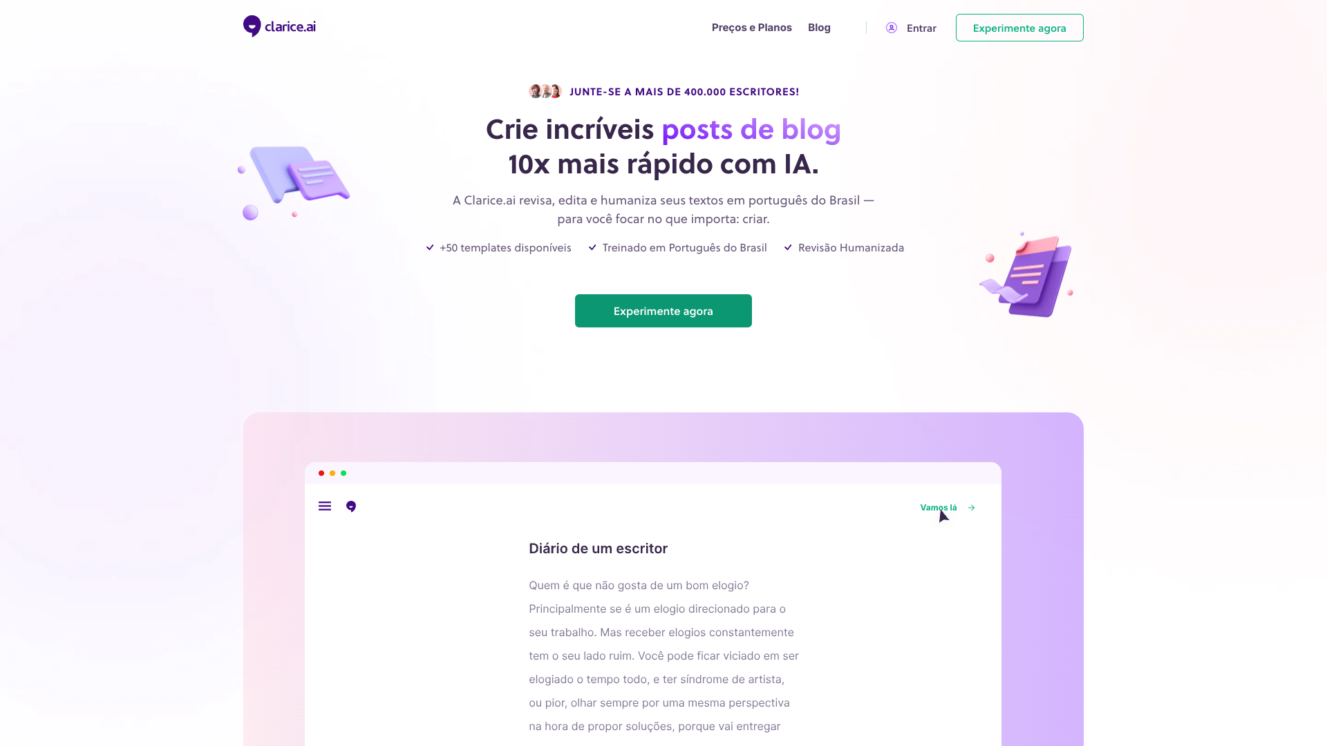 clarice.ai screenshot