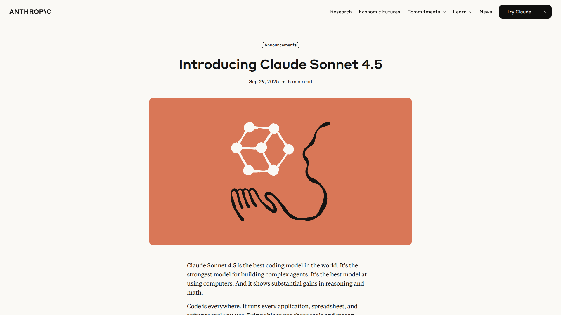 Claude Sonnet 4.5 screenshot