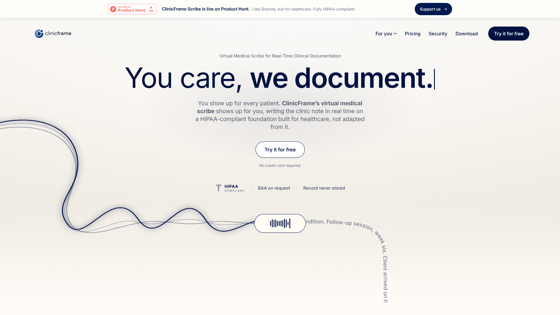 ClinicFrame logo
