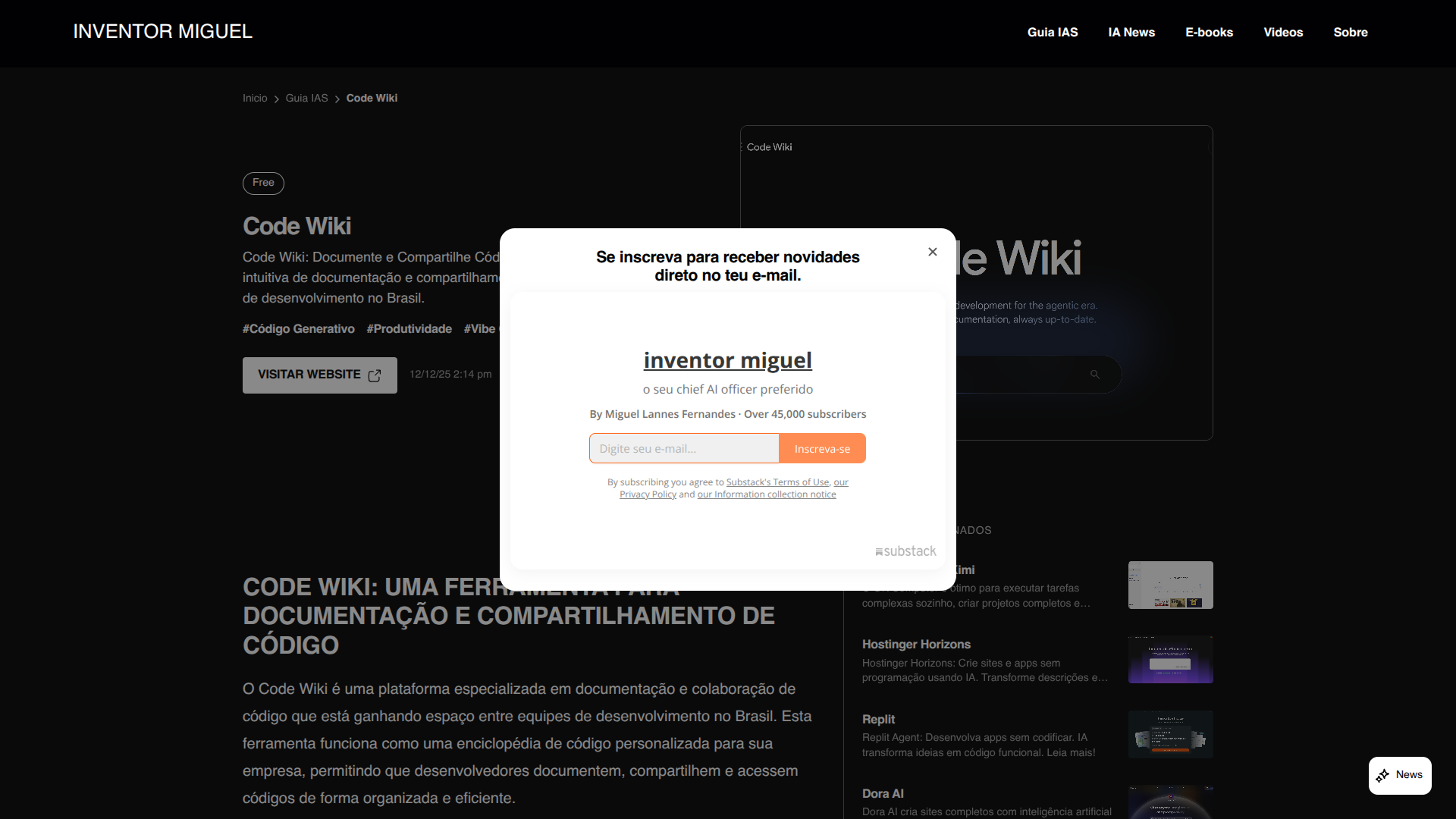 Code Wiki screenshot
