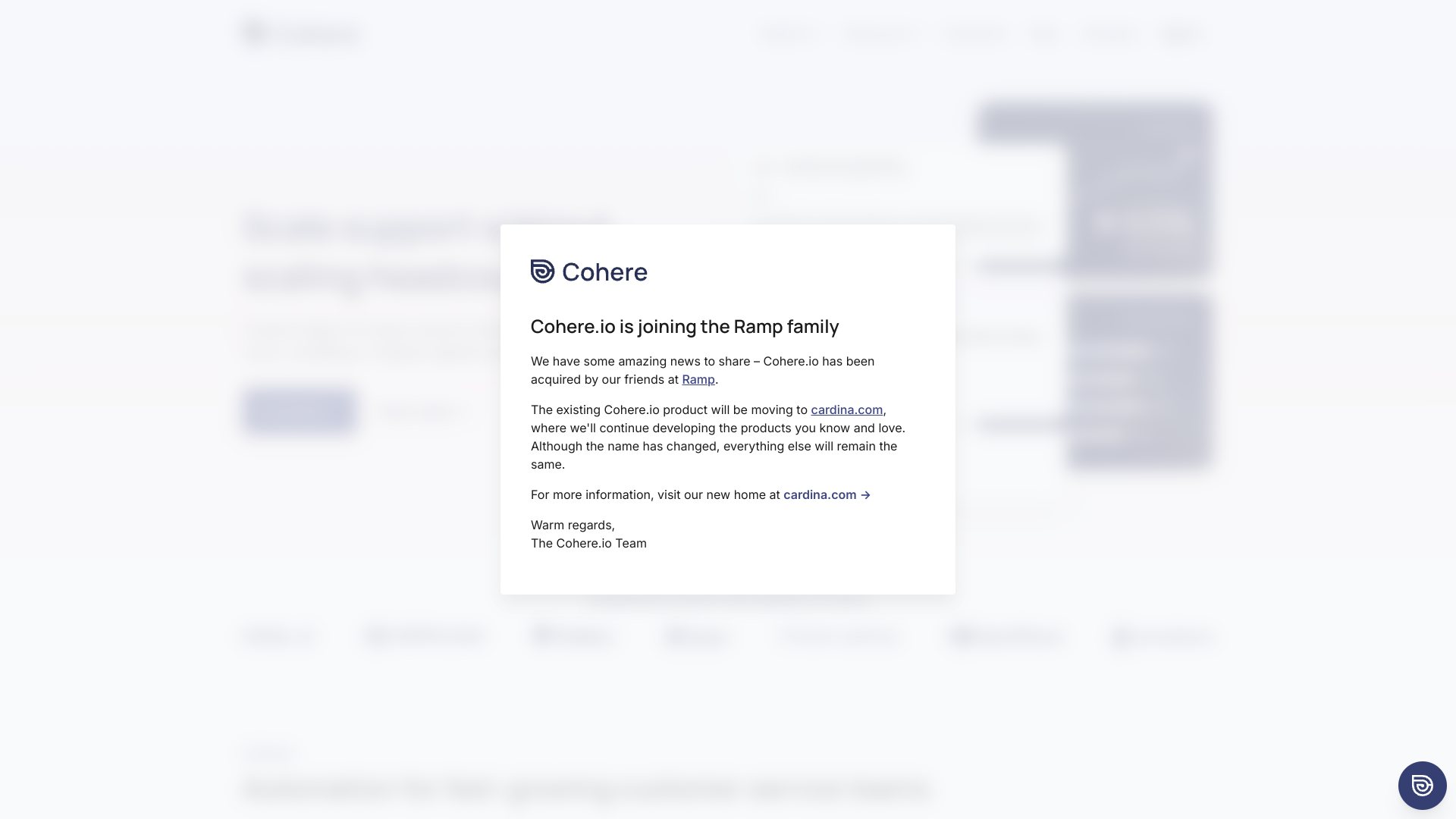 Cohere.io screenshot