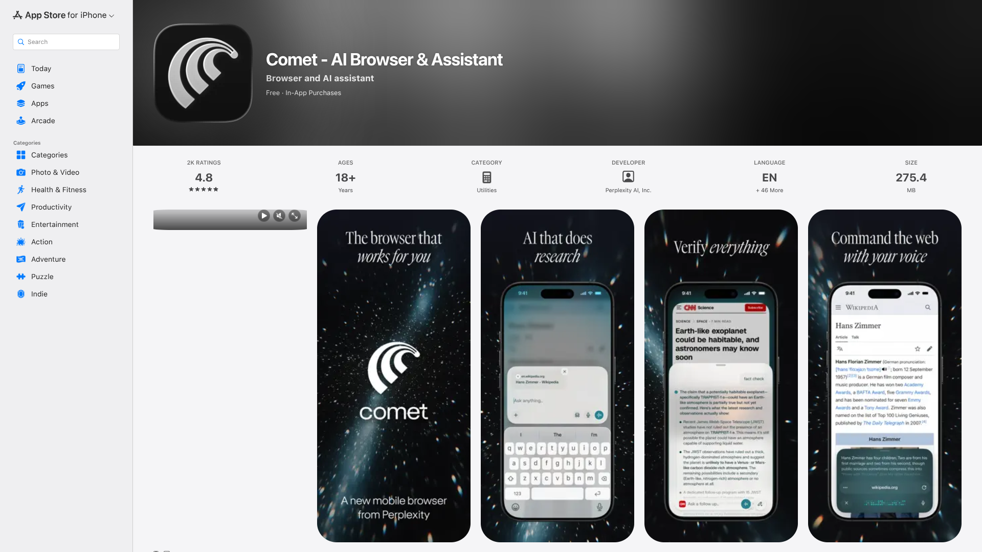 Comet for iOS logo