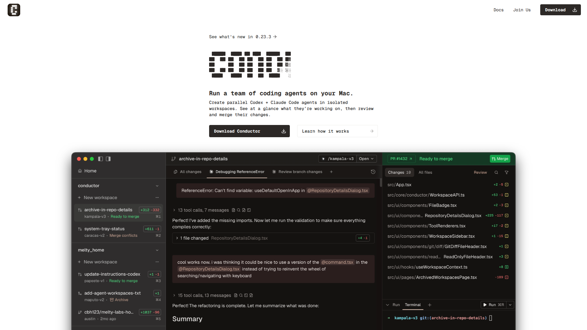 Conductor screenshot