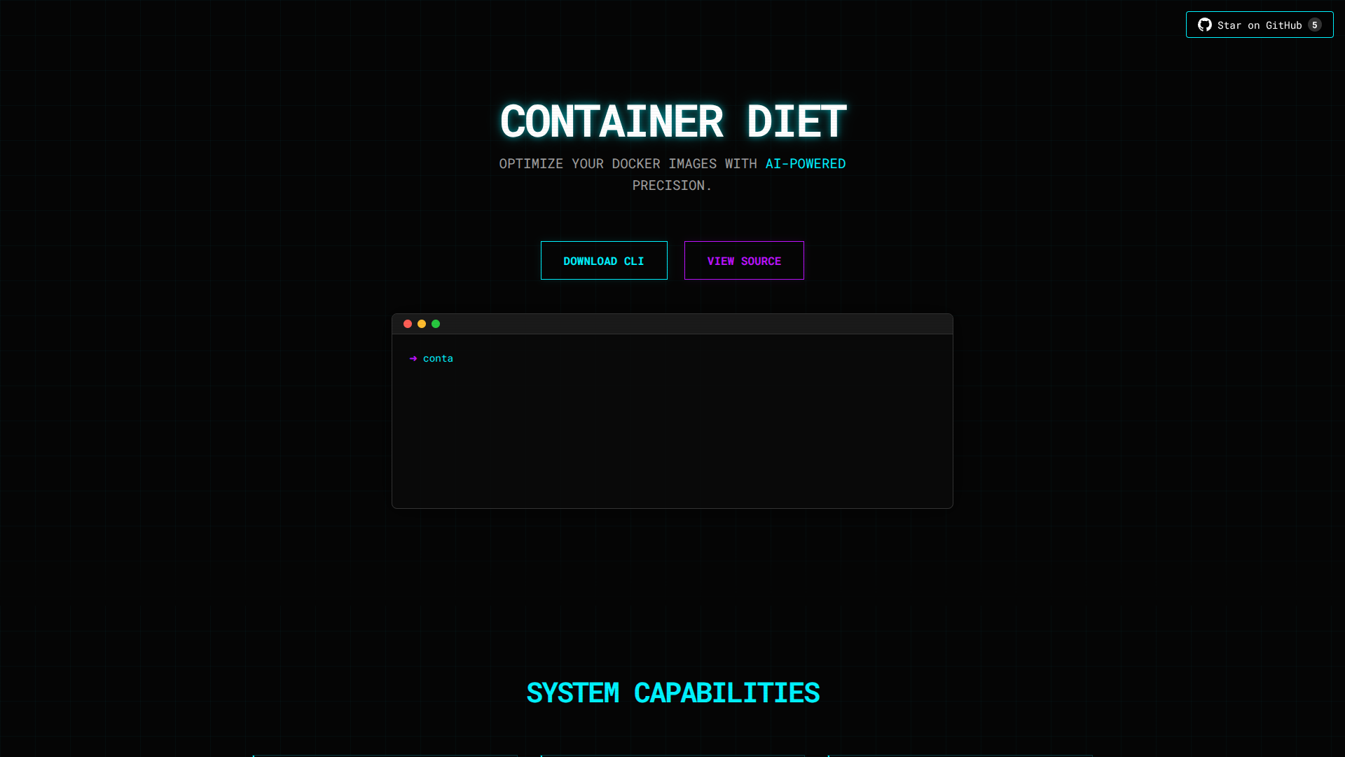 Container Diet