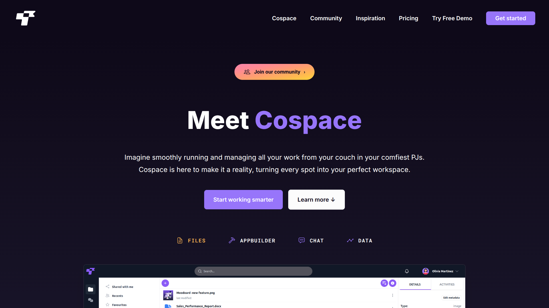 Cospace screenshot