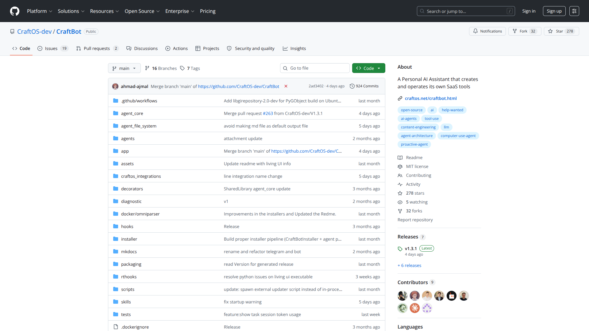 CraftBot with Living UI logo
