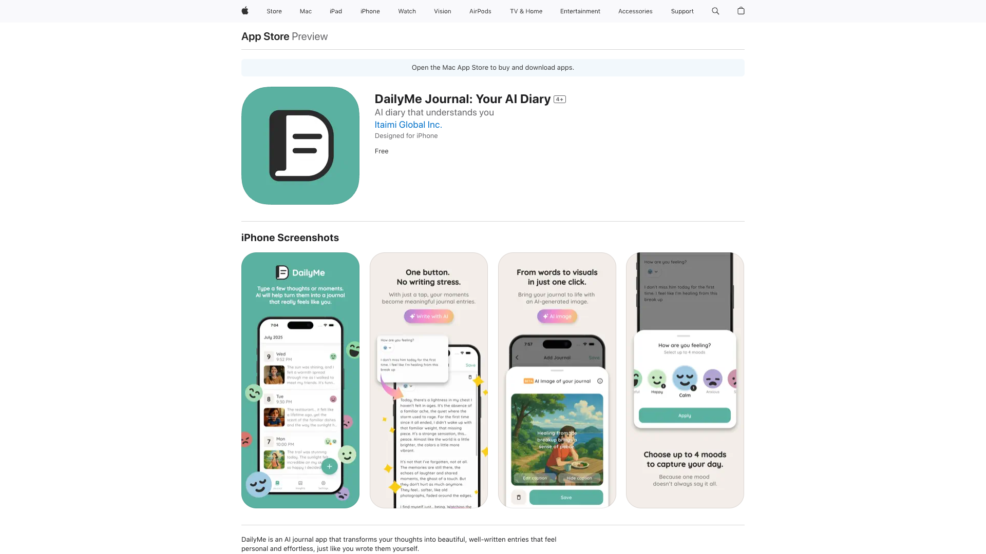 DailyMe Journal screenshot