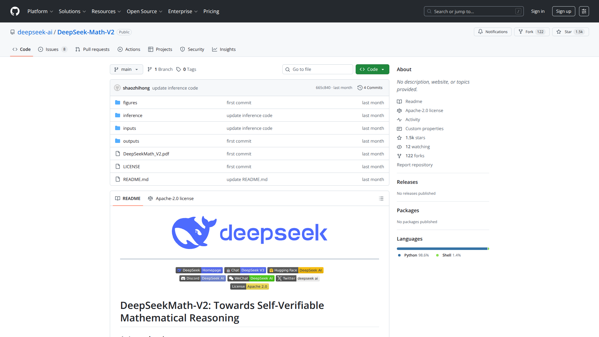DeepSeekMath-V2 screenshot