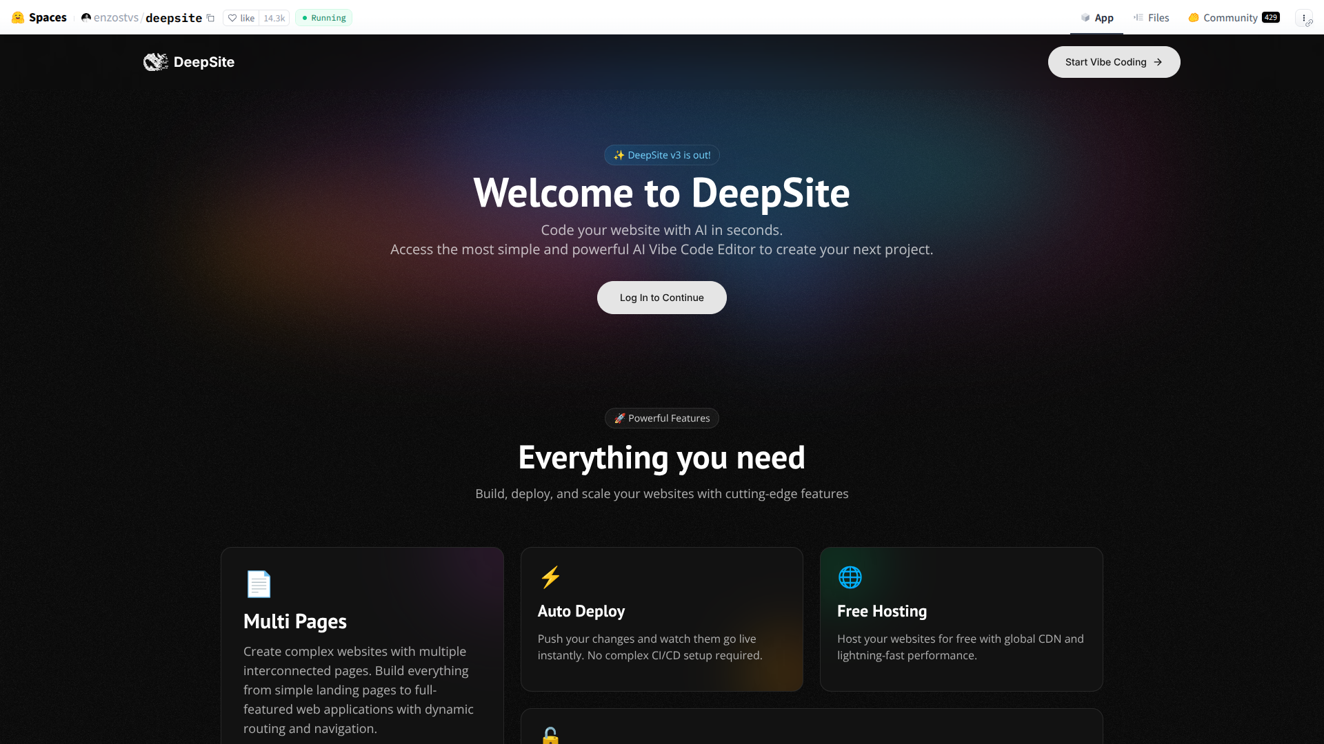 DeepSite screenshot