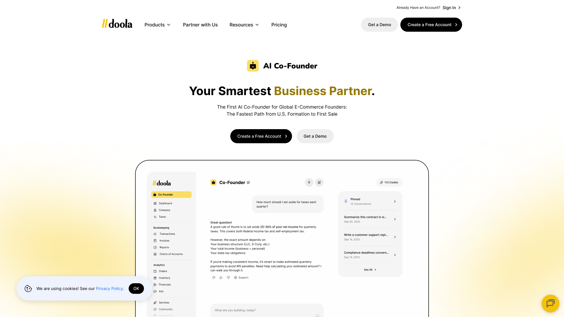 doola: AI Co-Founder screenshot
