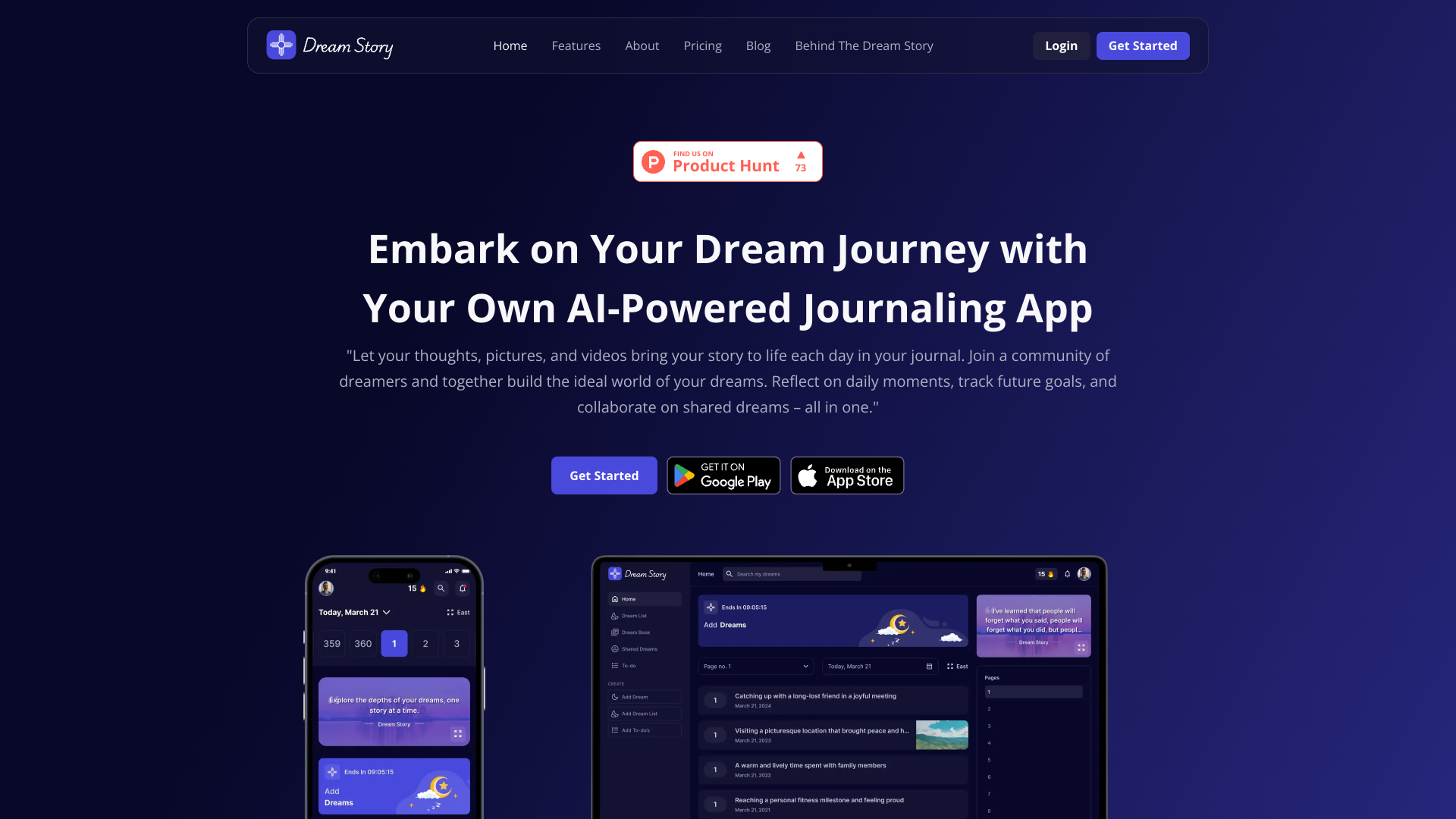 Dream Story Live - AI Journaling App logo