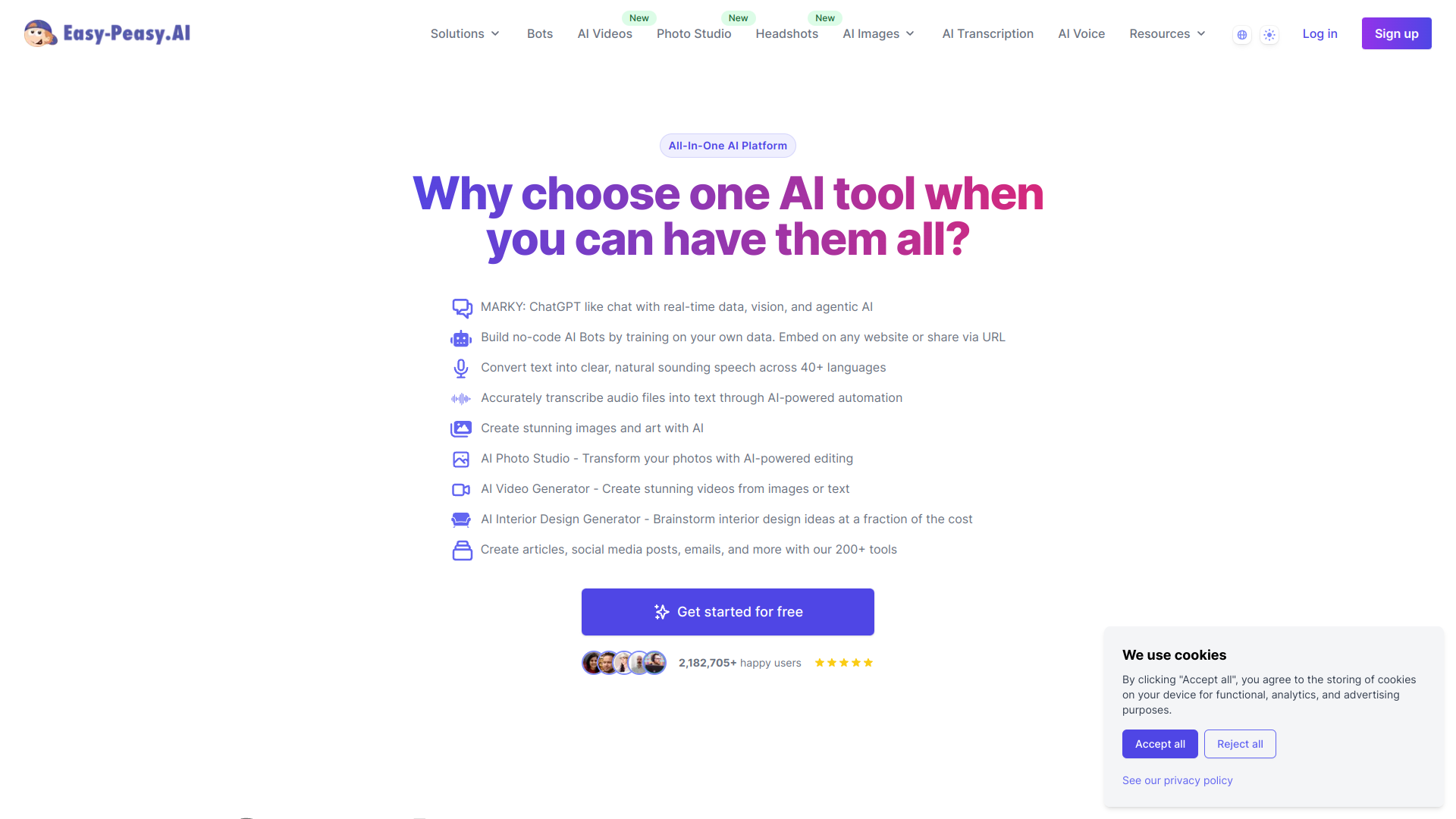 Easy-Peasy.AI screenshot