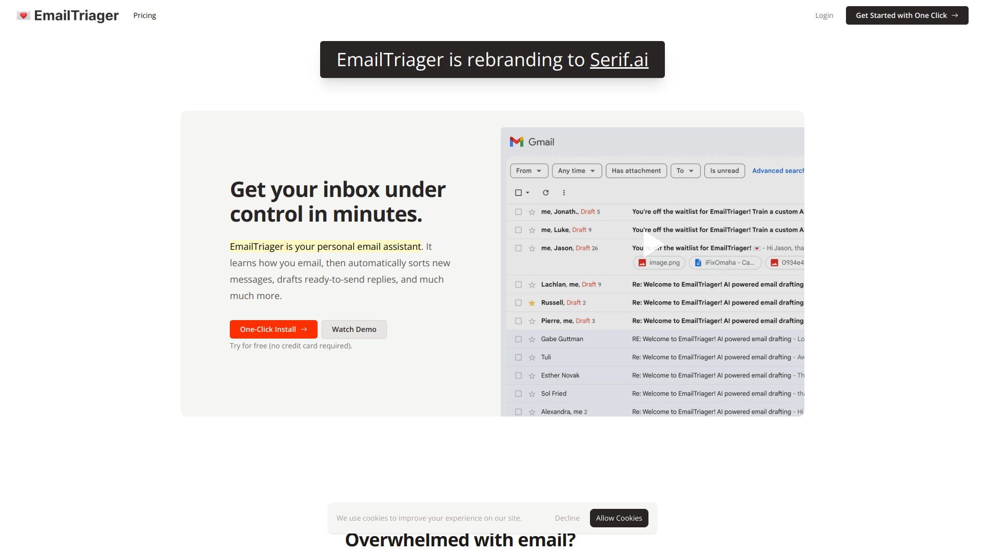 EmailTriager screenshot