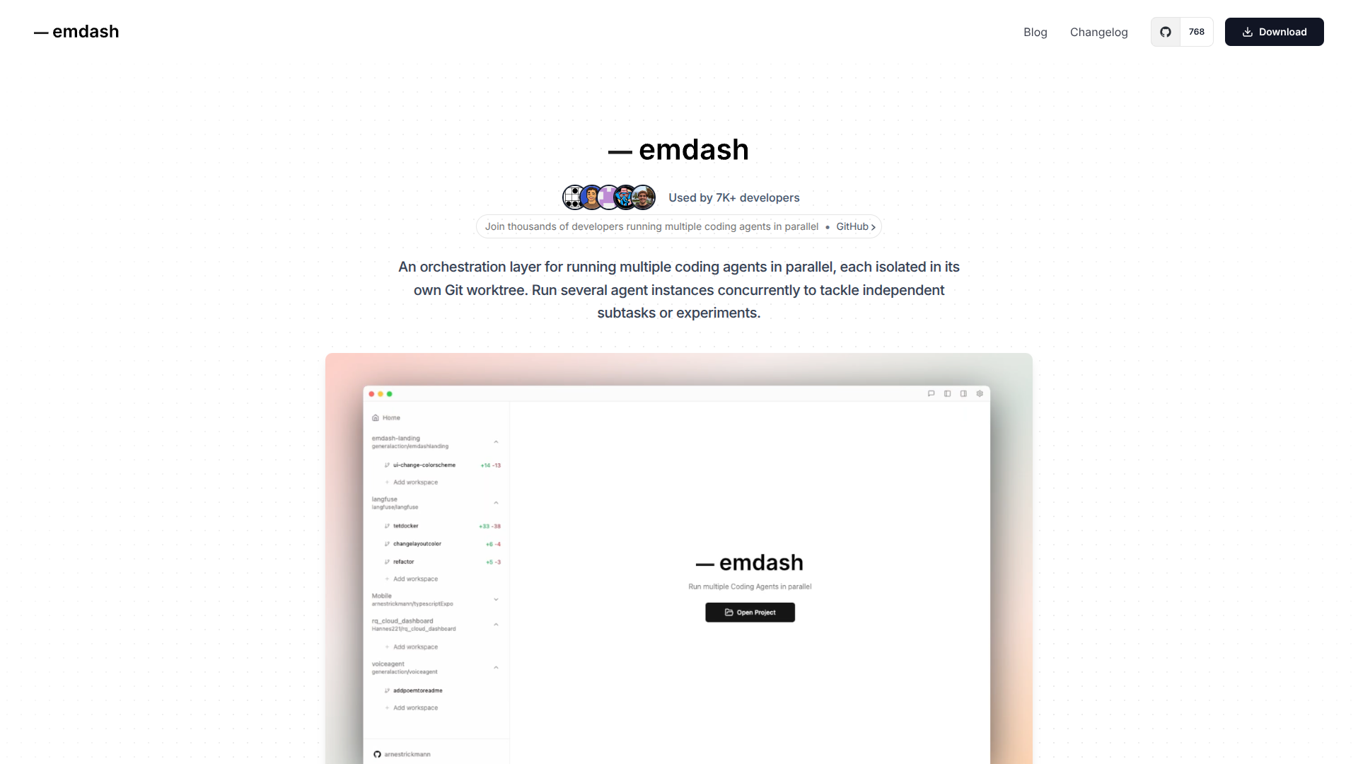 emdash screenshot