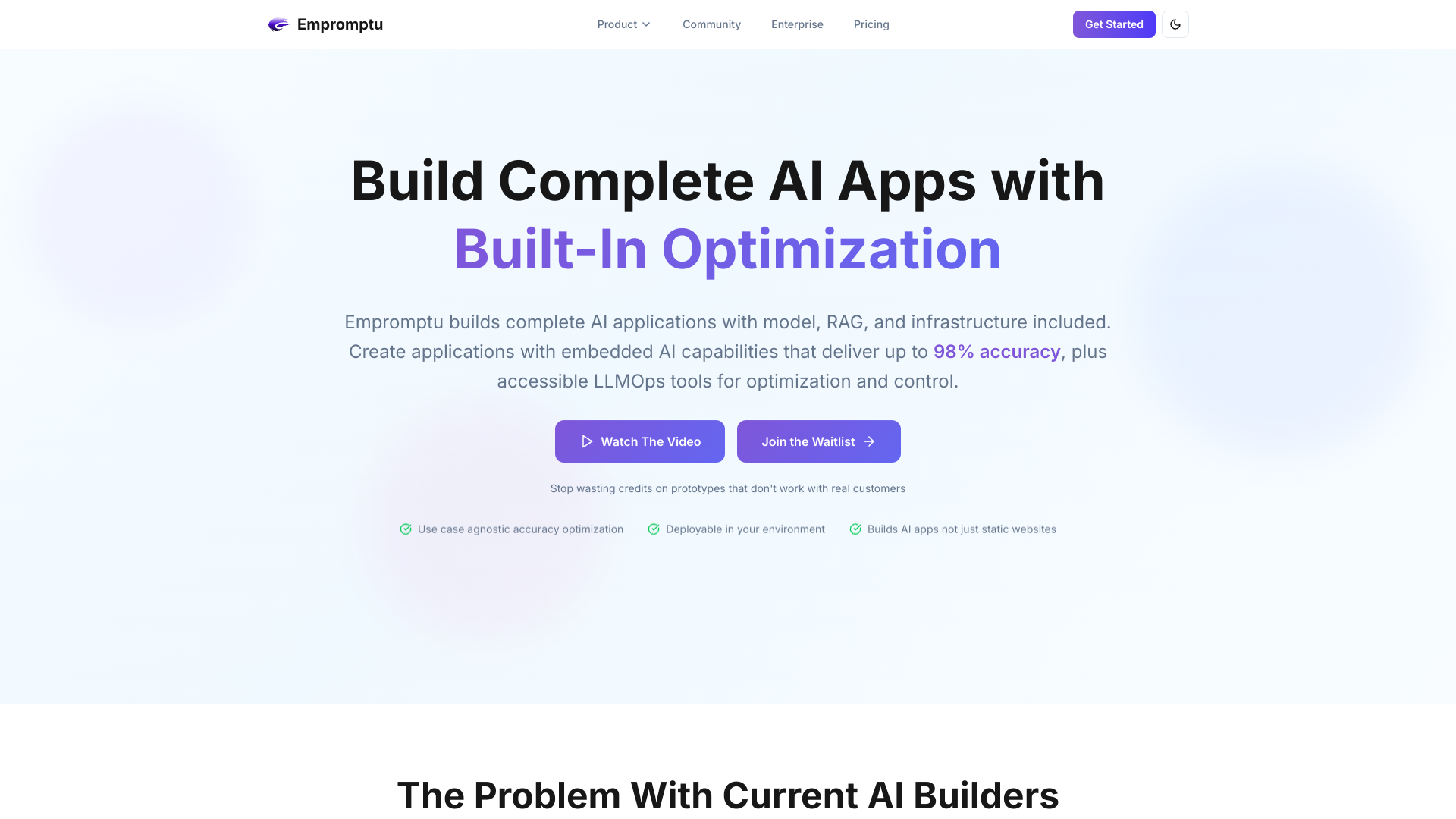 Empromptu.ai screenshot