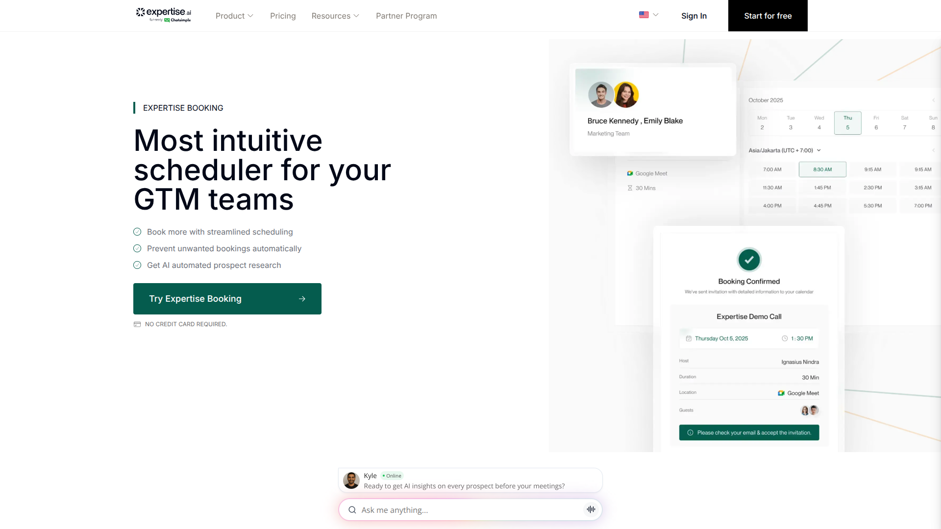 Expertise Booking screenshot