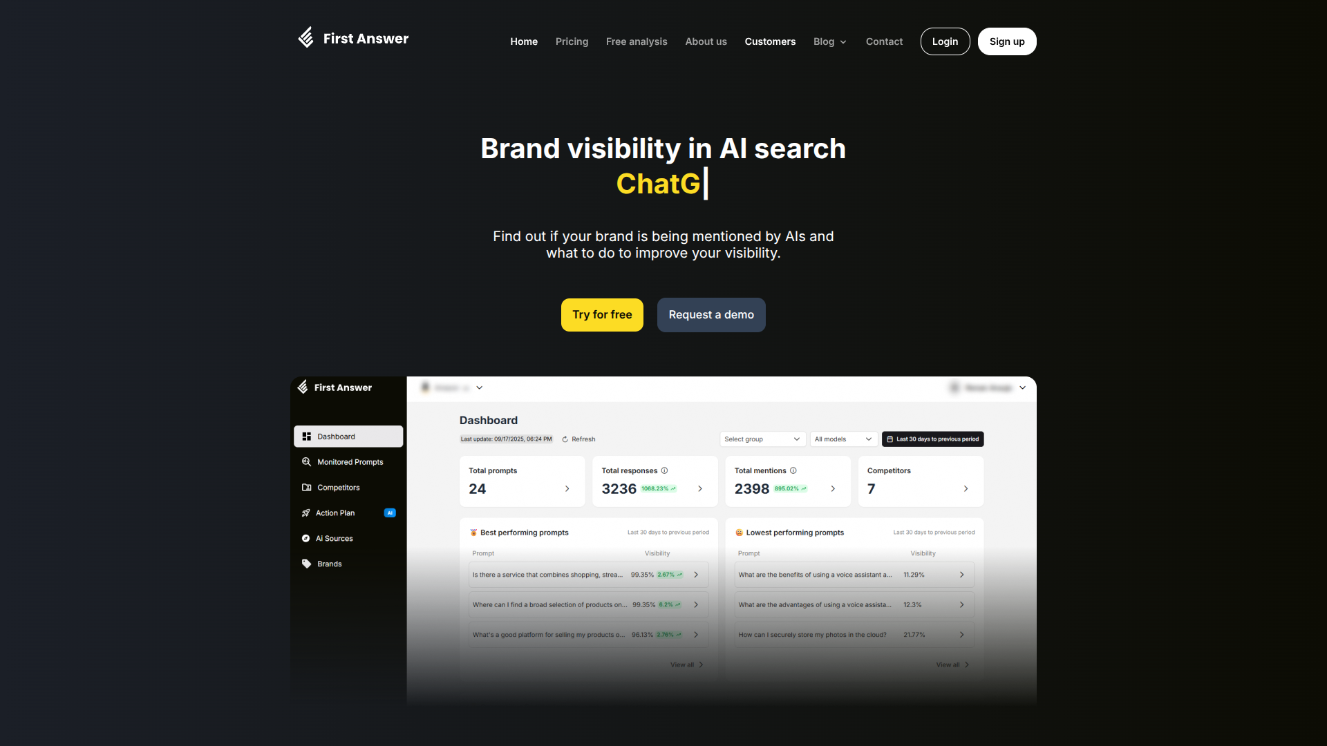 First Answer screenshot