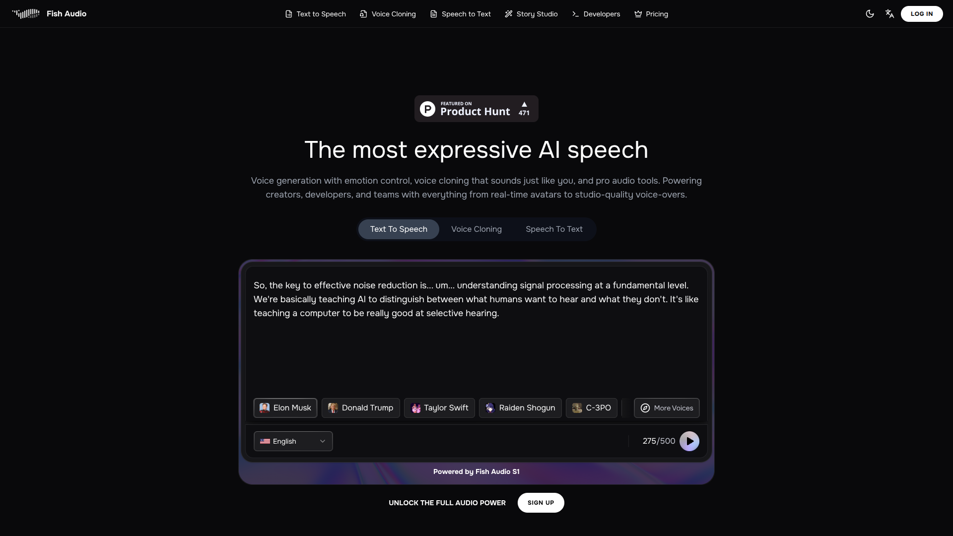 Fish Audio S1 screenshot