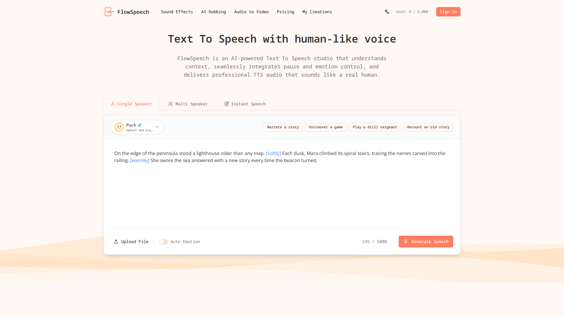 FlowSpeech screenshot