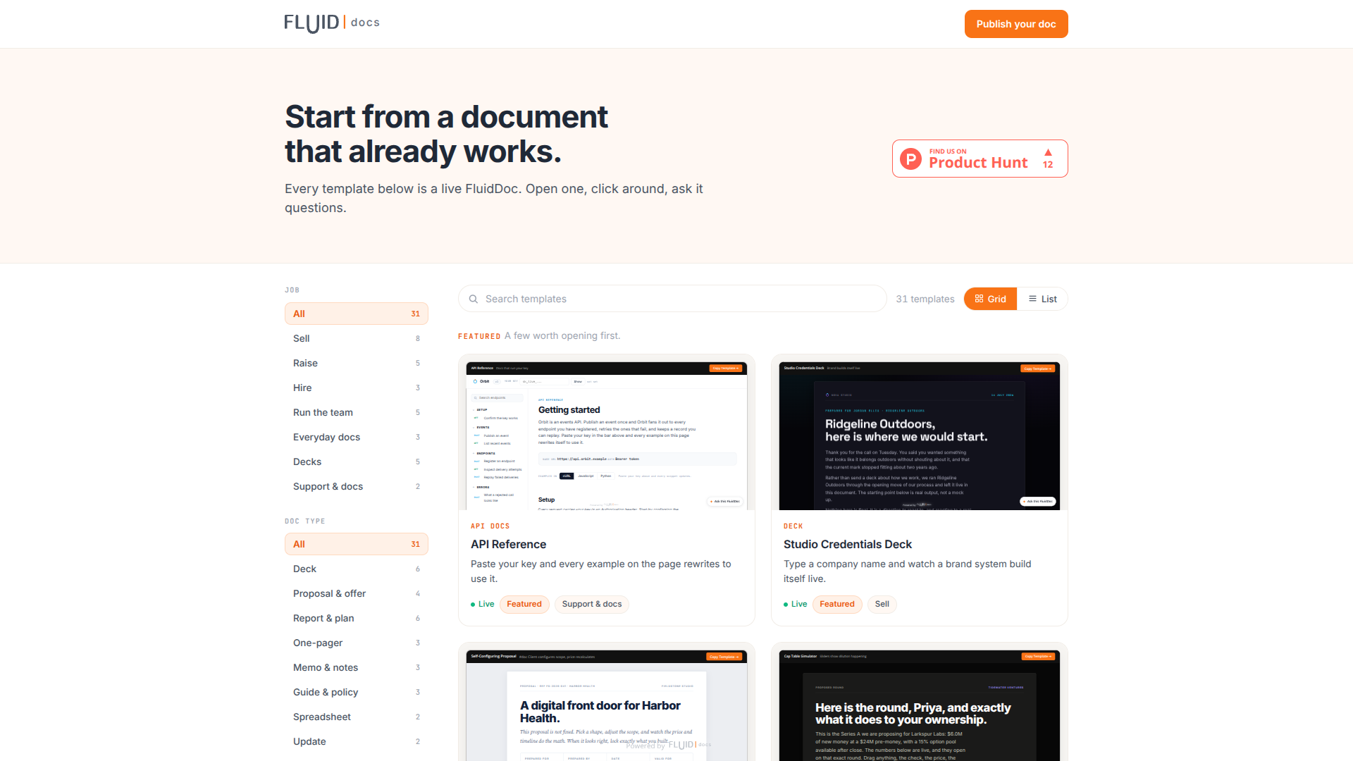 FluidDocs Templates