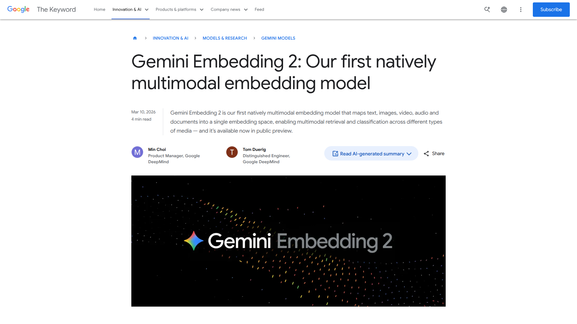 Gemini Embedding 2