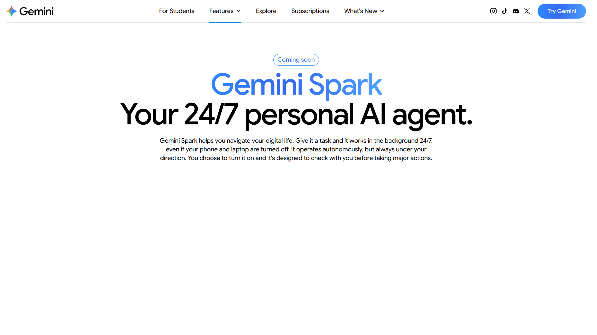 Gemini Spark logo