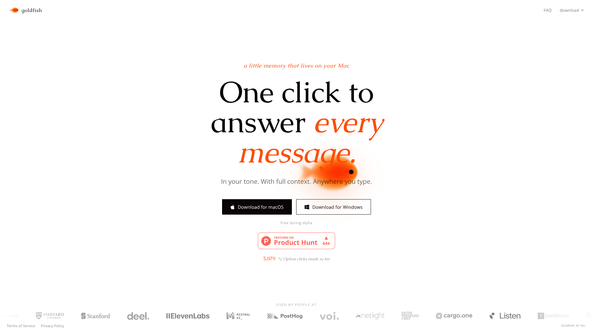 Goldfish screenshot