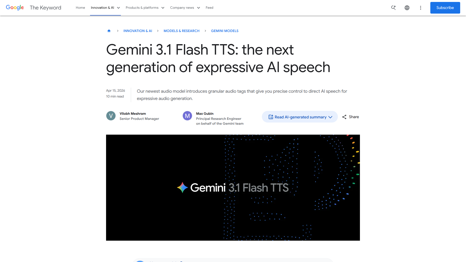 Google Gemini 3.1 Flash TTS logo