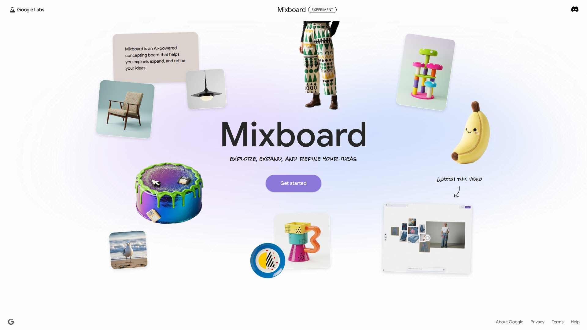 Google Mixboard 2.0 screenshot
