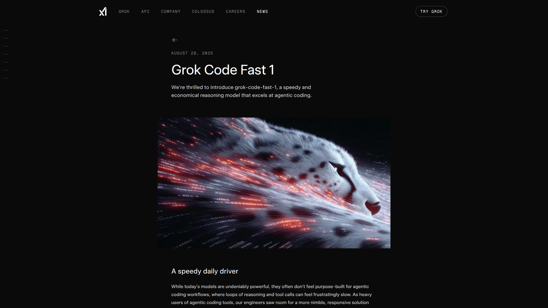 Grok Code Fast 1 screenshot